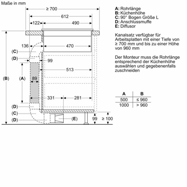 - aufliegend Elektrogeräte Rahmenlos 70 Kochfeld und iQ500, Elektrohaus Dunstabzug Zimmerly mit (Induktion), Hausgeräte cm, SIEMENS ED711FQ15E |