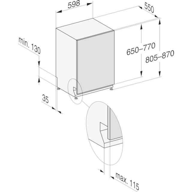 MIELE Miele Vollintegrierter Geschirrspüler G 7250 SCVi 8  