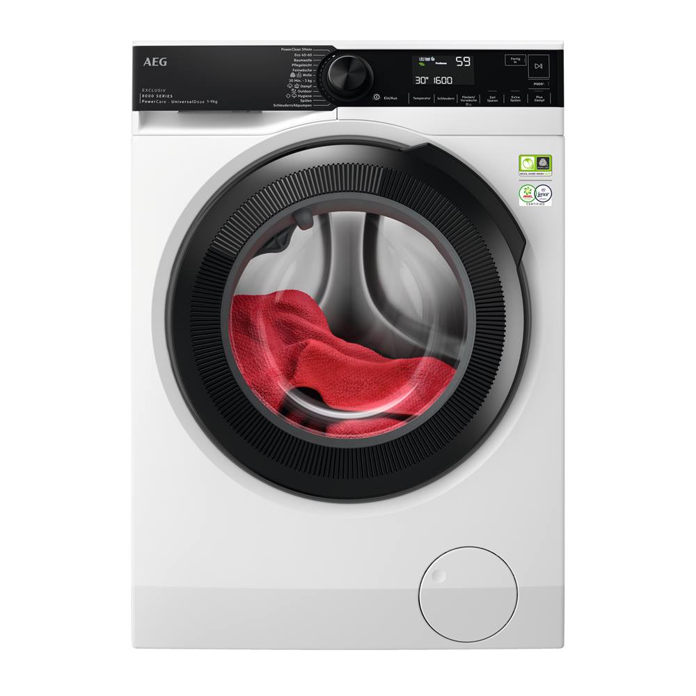AEG LR8E75499 Waschmaschine / Serie 8000 mit PowerCare® - Hausgeräte und  Elektrogeräte | Elektrohaus Zimmerly